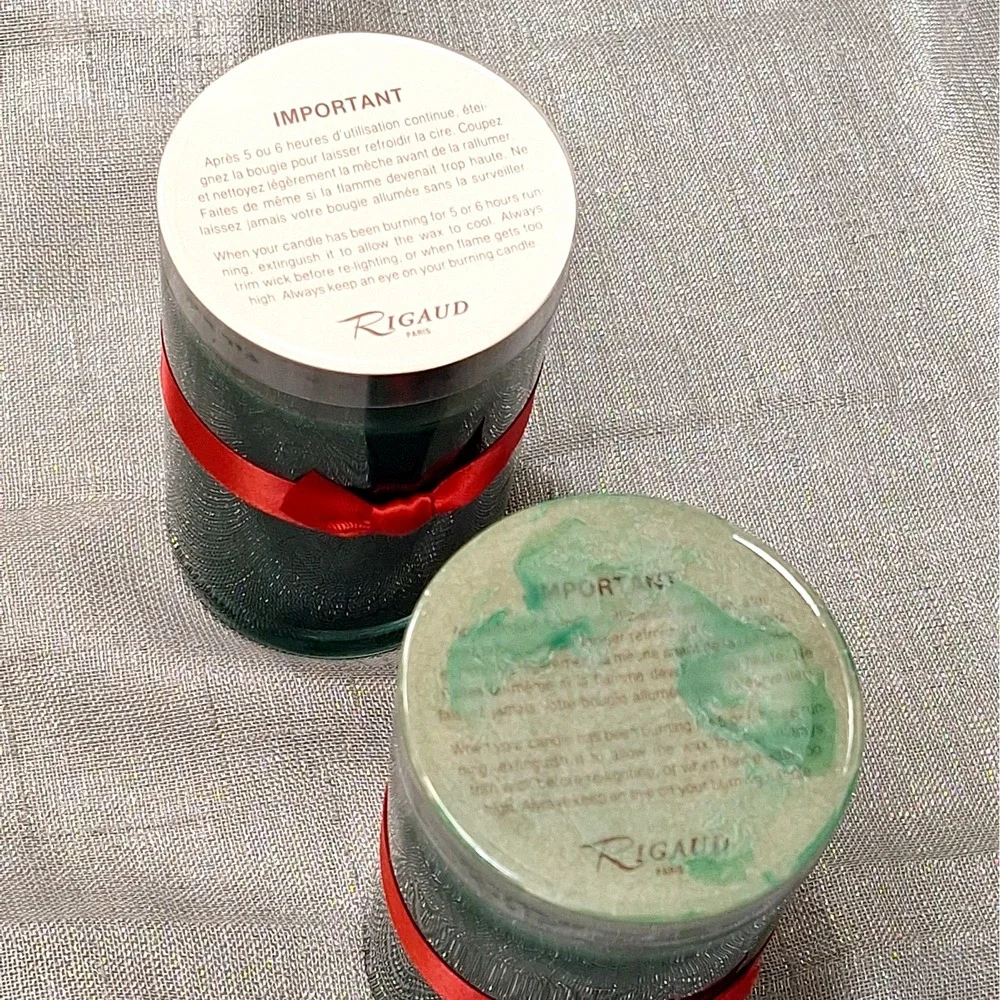 Two 7.4oz Rigaud Paris Cypres Recharge Scented Candle 200g Unused in Boxes Pair
